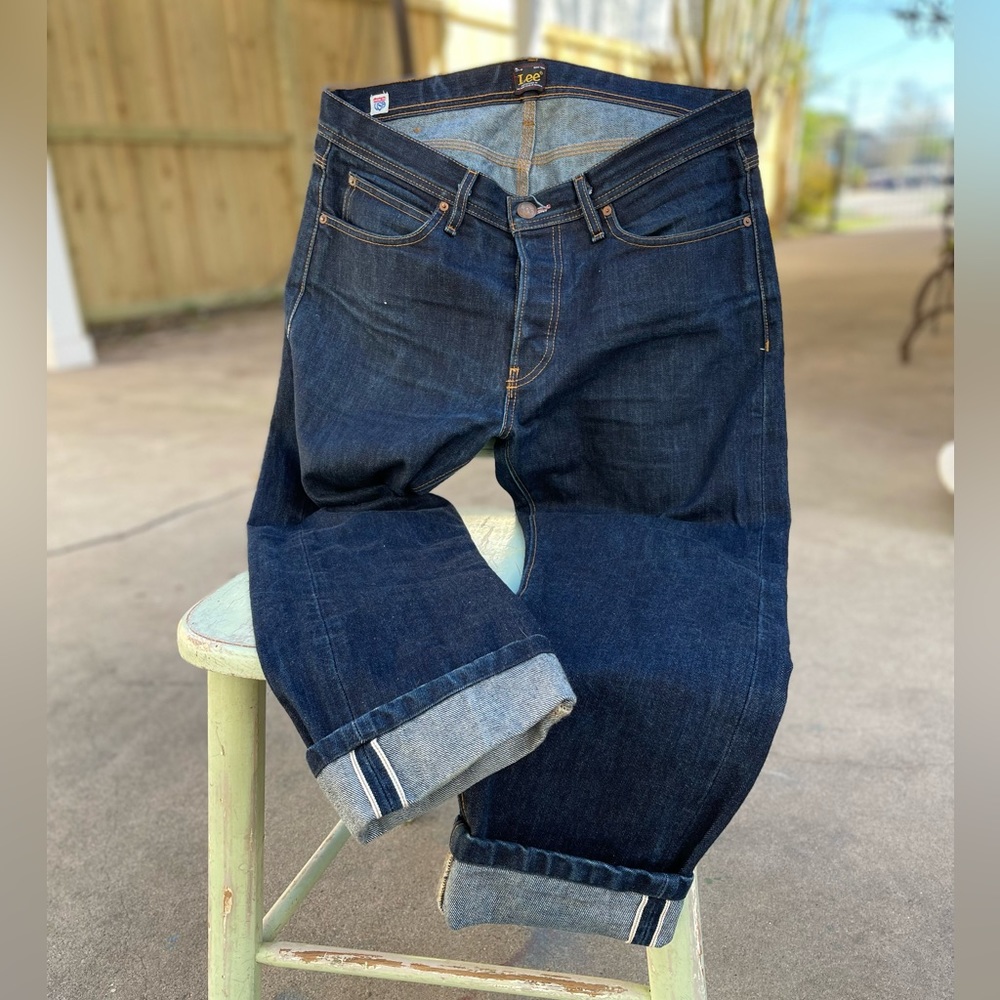 LEE 101 Jeans made in USA SIZE 36 INDIGO DYED